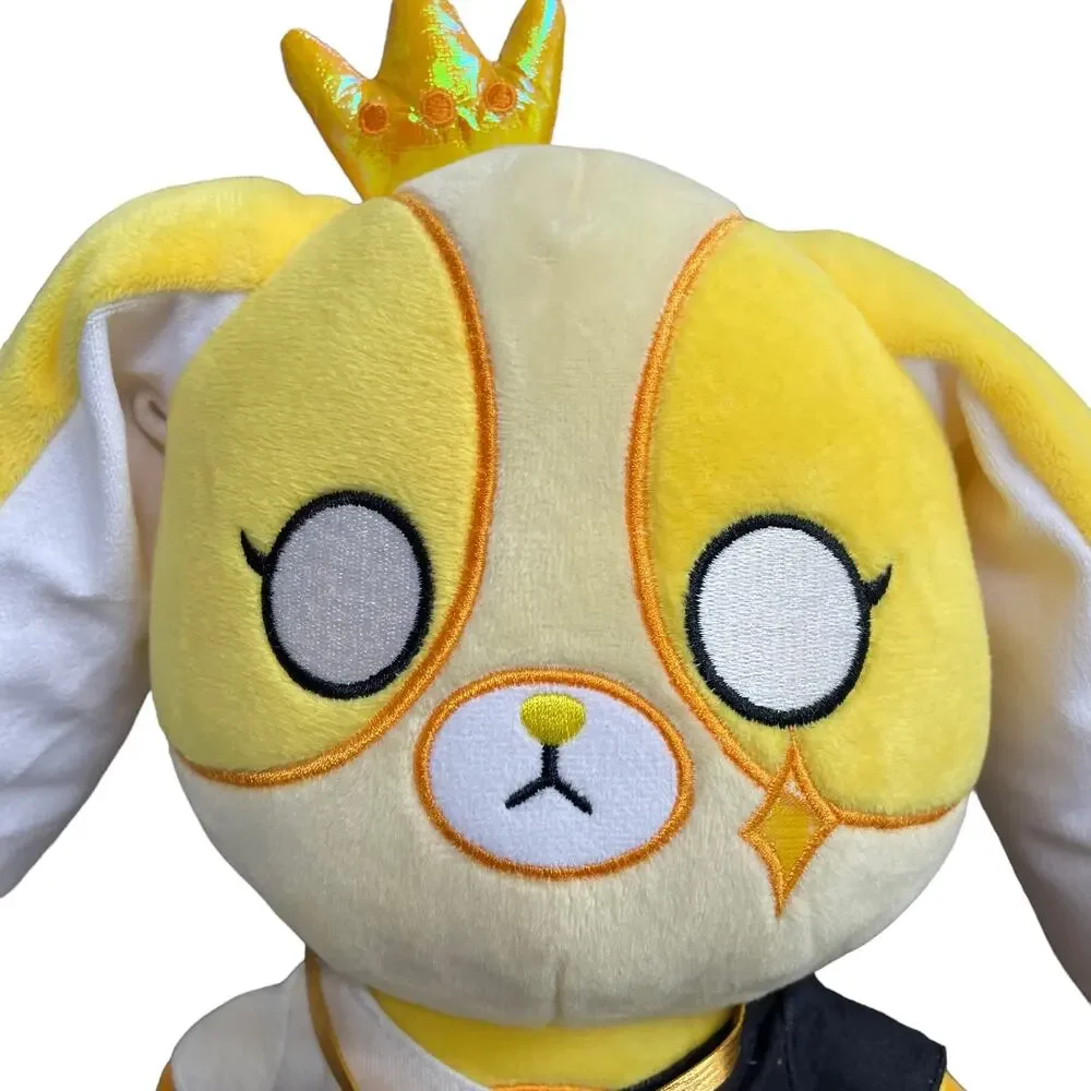 Krew District Gold Teddy Plush Yellow Stuffed Toy Crown with Shirt & Necklace